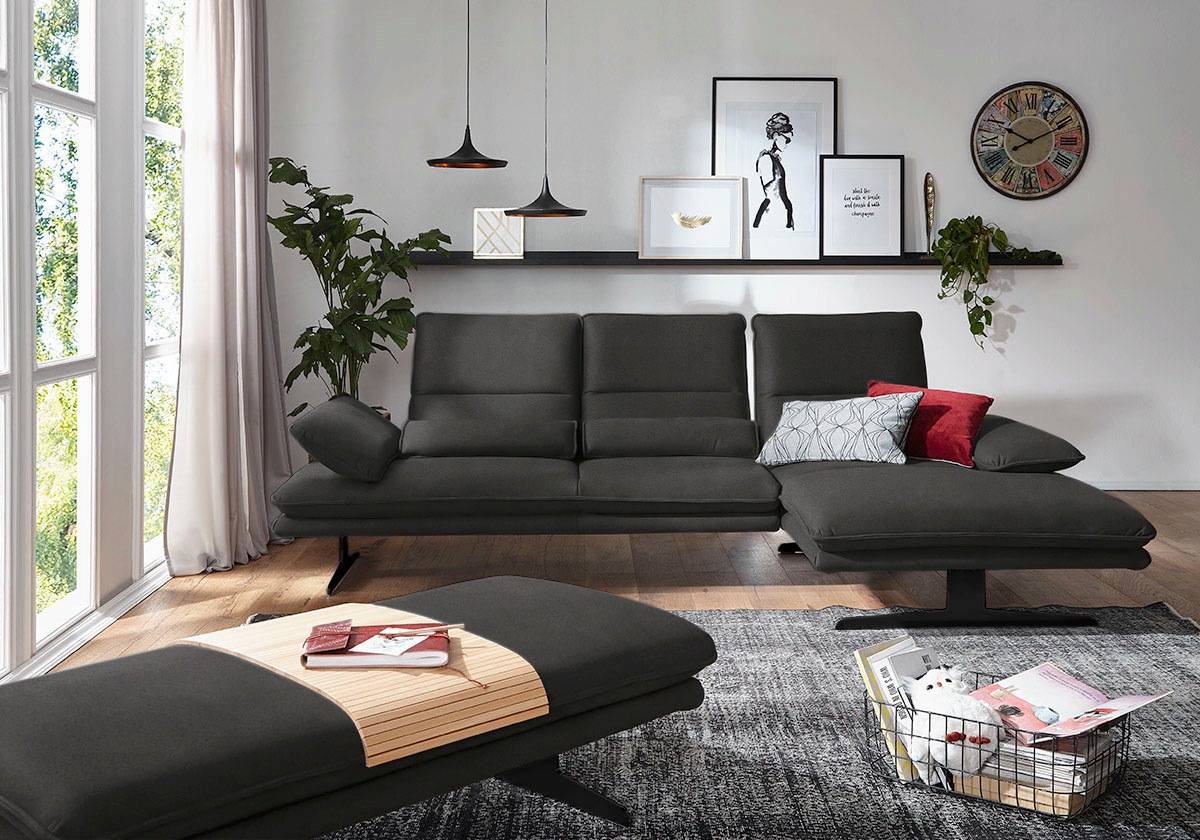 W.SCHILLIG Ecksofa "broadway, Designsofa mit tollem Sitzkomfort, L-Form", S günstig online kaufen