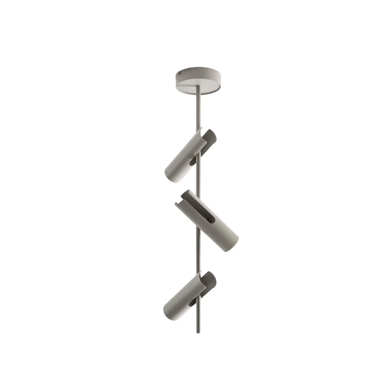Deckenspot Leda 3, taupe, 3-flammig, Stahl, GU10, Höhe 76 cm günstig online kaufen