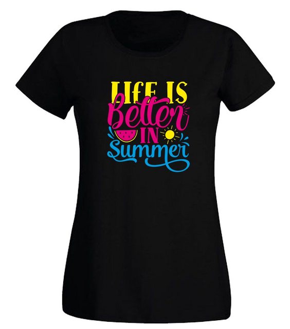 G-graphics T-Shirt Damen T-Shirt - Life is better in summer Slim-fit, mit t günstig online kaufen