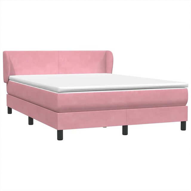 vidaXL Bett Boxspringbett mit Matratze Rosa 160x220 cm Samt günstig online kaufen