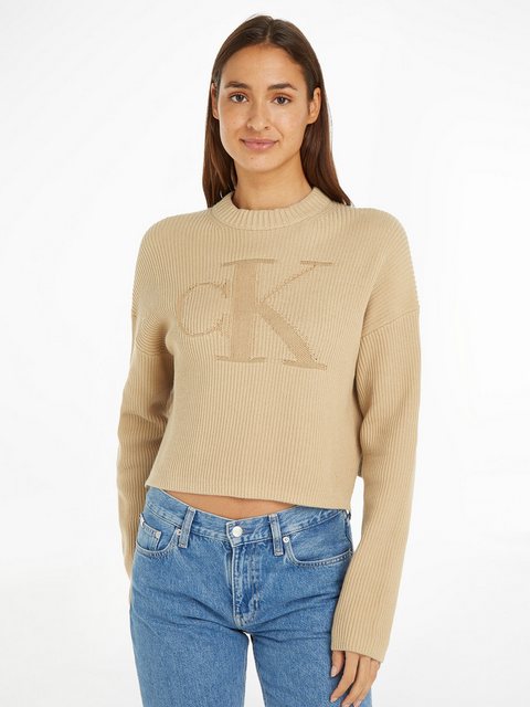 Calvin Klein Jeans Stehkragenpullover LOGO INTARSIA REGULAR SWEATER mit Log günstig online kaufen