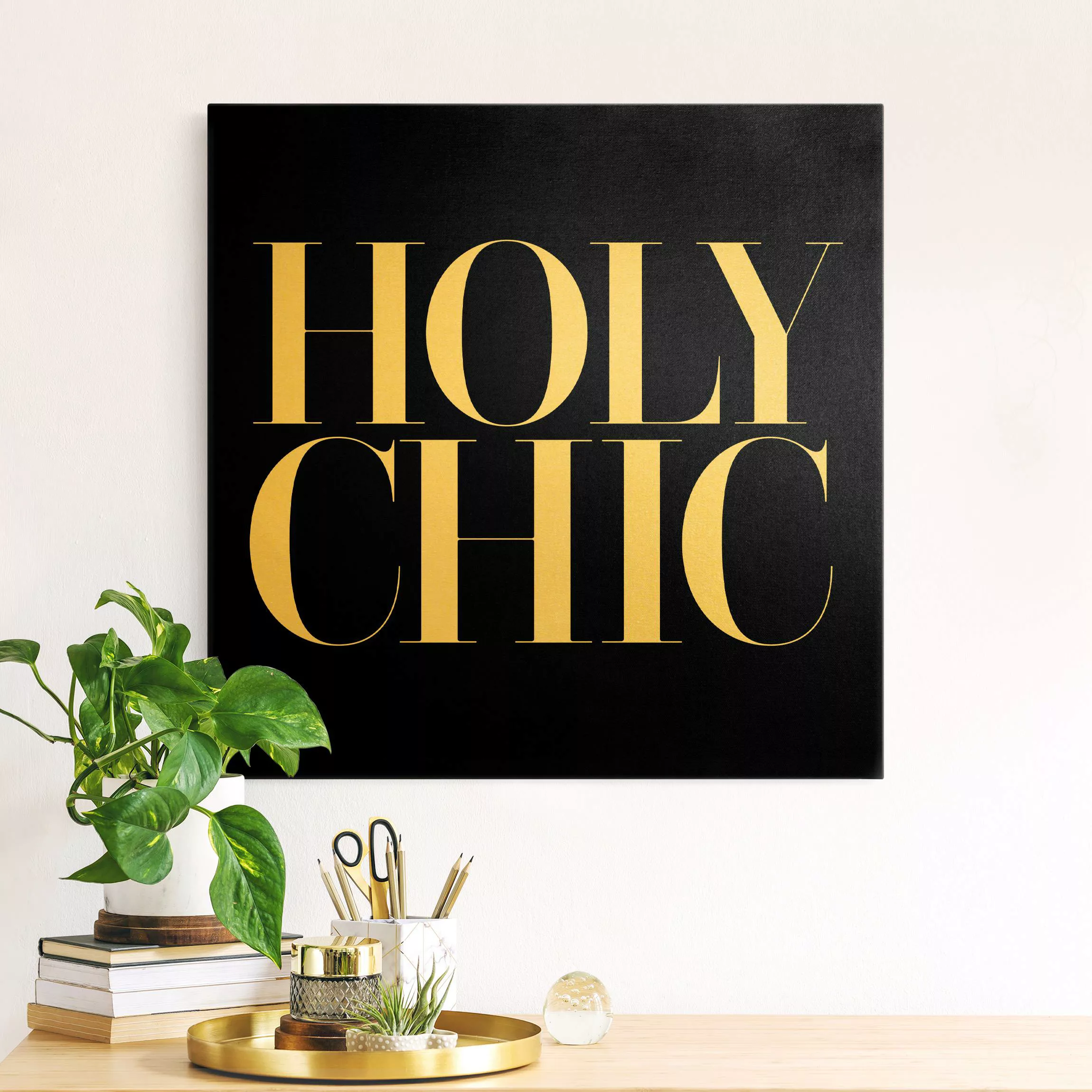 Leinwandbild Gold HOLY CHIC Schwarz günstig online kaufen