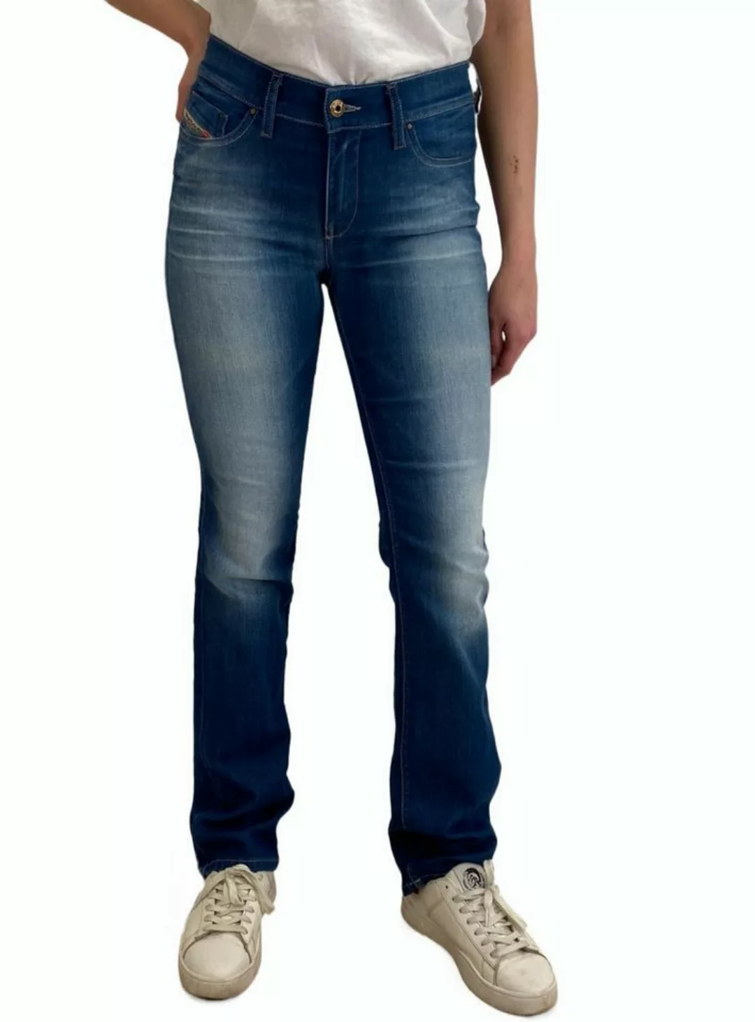 Diesel Bootcut-Jeans Diesel Bootzee-St 0607N Regular Slim Bootcut Damen Jea günstig online kaufen