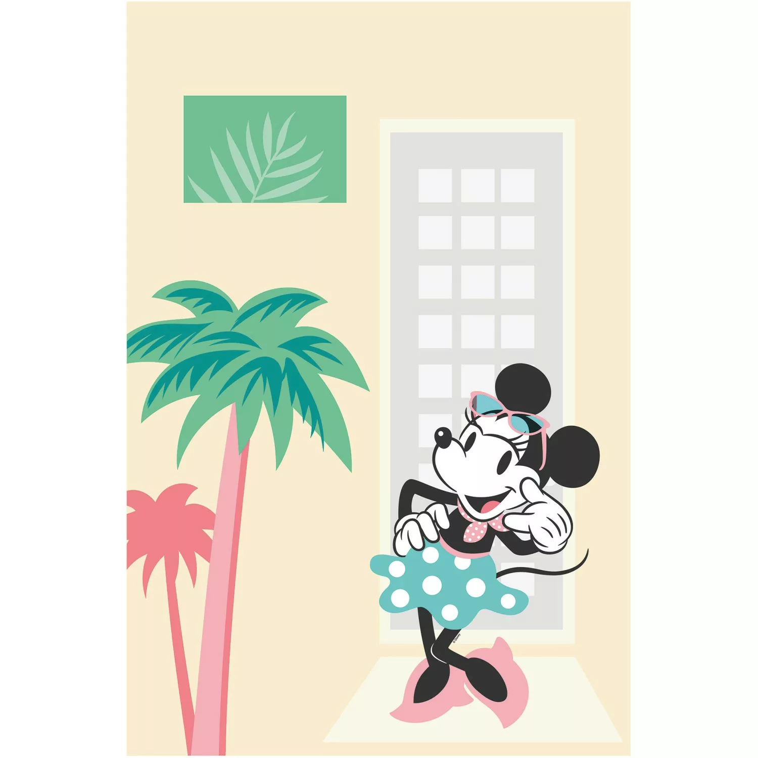 Komar Wandbild Minnie Mouse Palms 50 x 70 cm günstig online kaufen