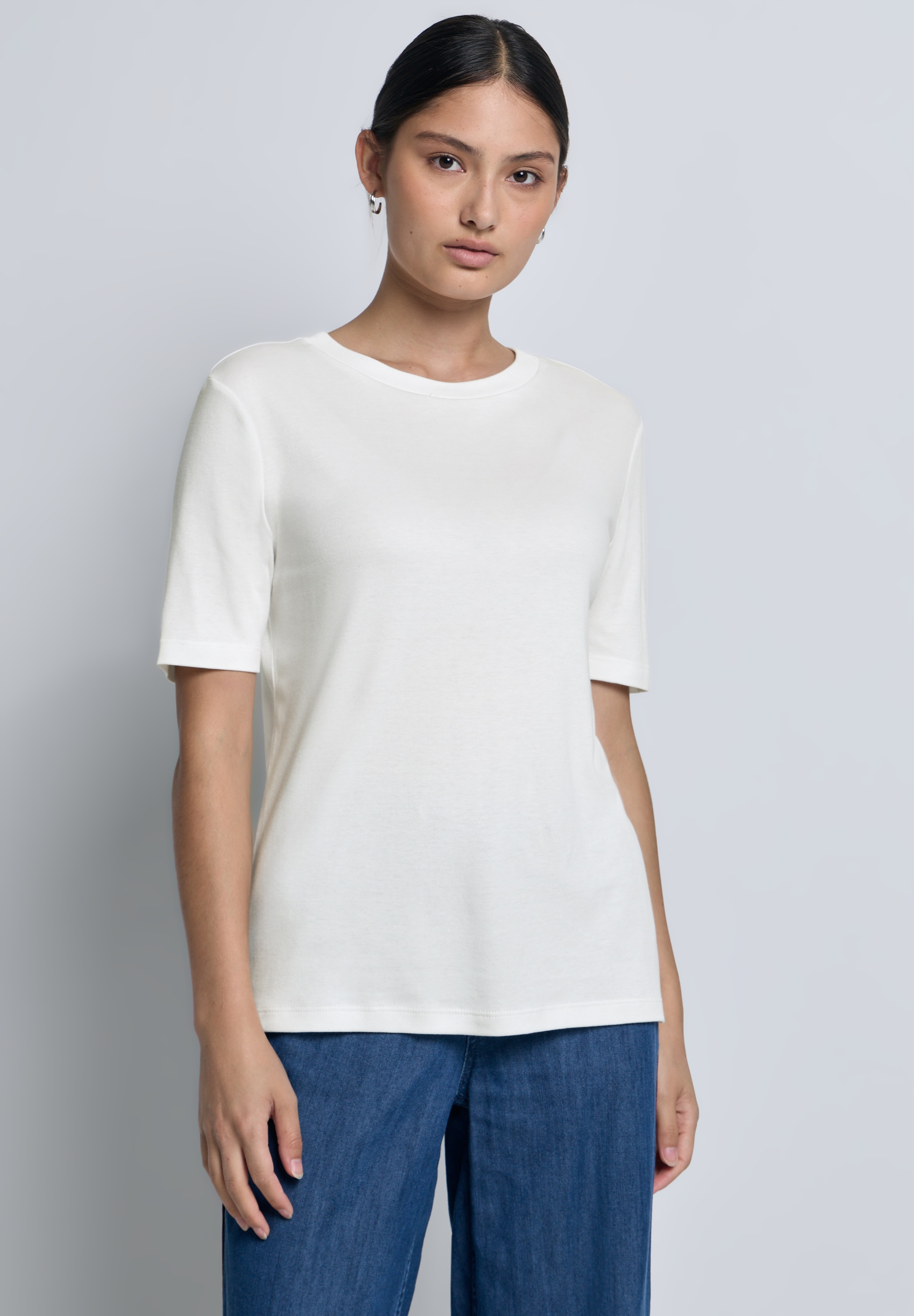 STREET ONE STUDIO Rundhalsshirt, Basic günstig online kaufen