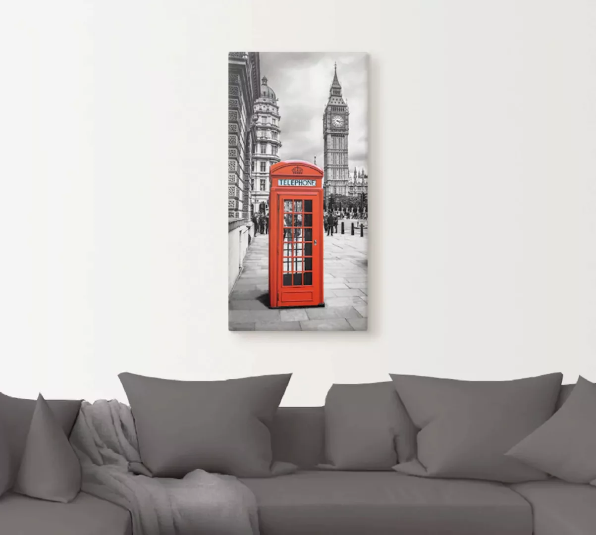 Artland Wandbild »London Telefonzelle«, Architektonische Elemente, (1 St.) günstig online kaufen