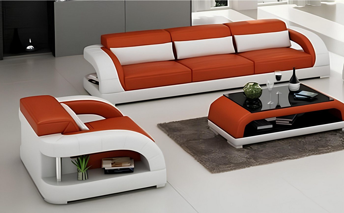 Xlmoebel Sofa Sofa Set mit 3-Sitzer und 2-Sitzer Sofas, modernes Design, He günstig online kaufen