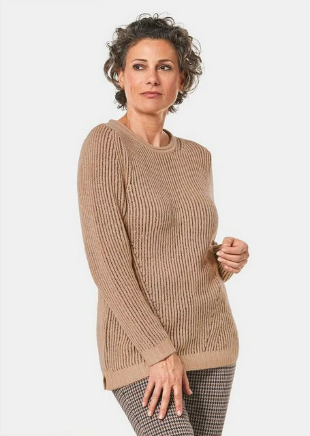 GOLDNER Strickpullover Strickpullover mit interessanter Struktur und Glitze günstig online kaufen