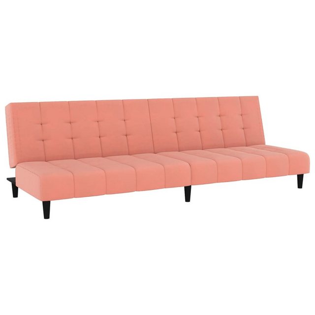 vidaXL Schlafsofa, Sofa 2-Sitzer Rosa Samt günstig online kaufen