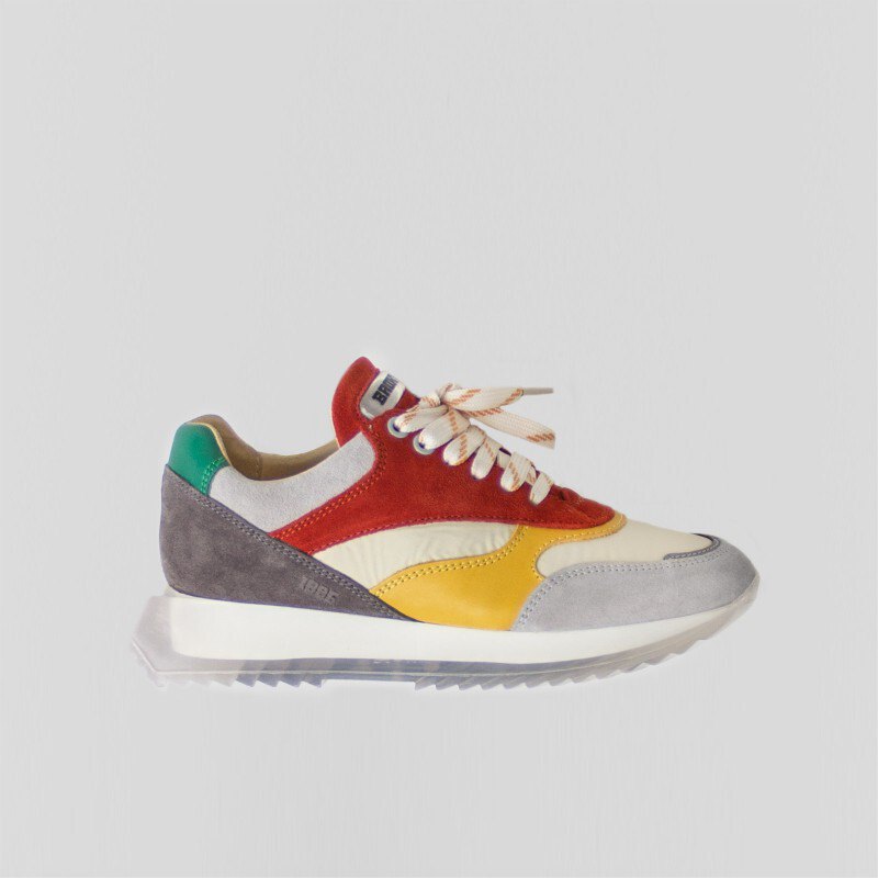 Bronx Turnschuhe Frau Bronx Linkk-up EU 36 jaune moutarde/rouge/gris günstig online kaufen