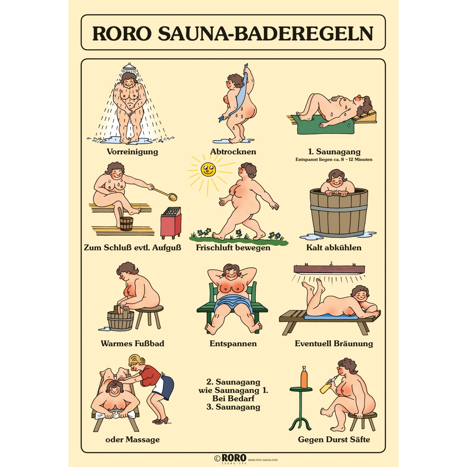 Eilo Sauna-Baderegeltafel - Damen günstig online kaufen