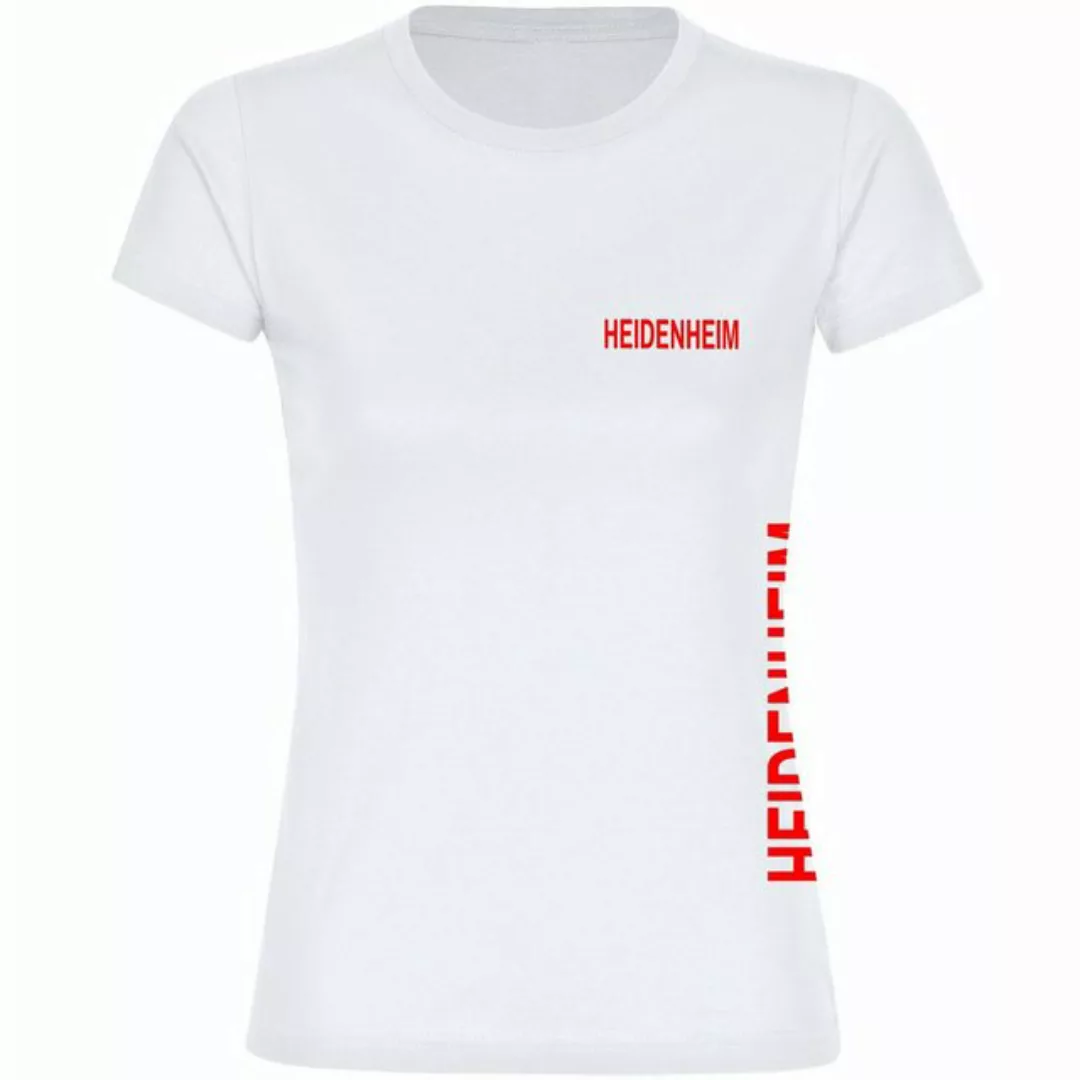 multifanshop T-Shirt Damen Heidenheim - Brust & Seite - Frauen günstig online kaufen