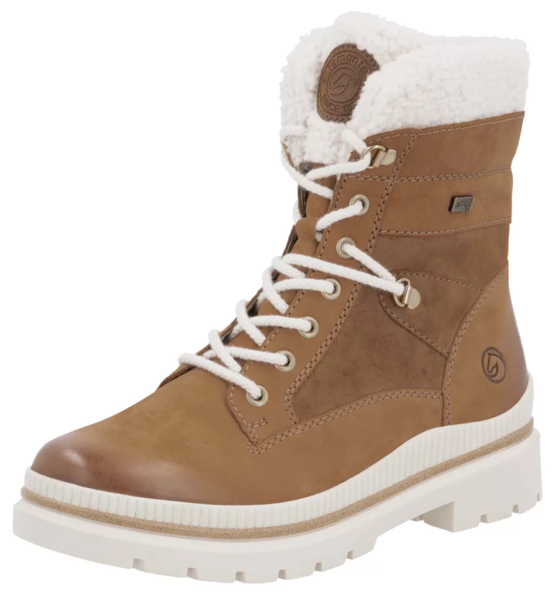 Remonte Winterboots, Blockabsatz, Schnürstiefelette, Outdoorschuh mit Teddy günstig online kaufen