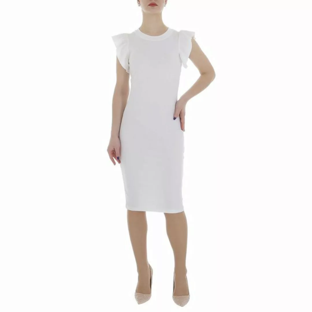 Ital-Design Sommerkleid Damen Freizeit (86164469) Rüschen Stretch Rippstric günstig online kaufen