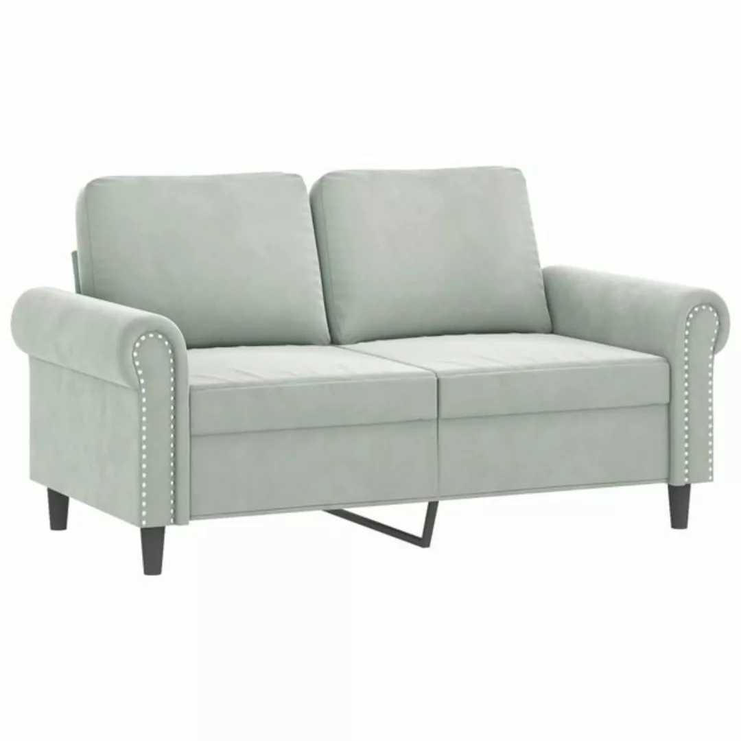 vidaXL Sofa 2-Sitzer-Sofa Dunkelgrau 120 cm Samt günstig online kaufen