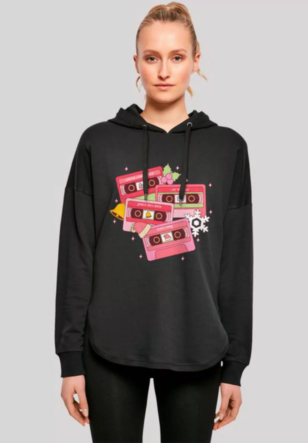 F4NT4STIC Kapuzenpullover "Weihnachten Retro Song Tapes Pink", Premium Qual günstig online kaufen