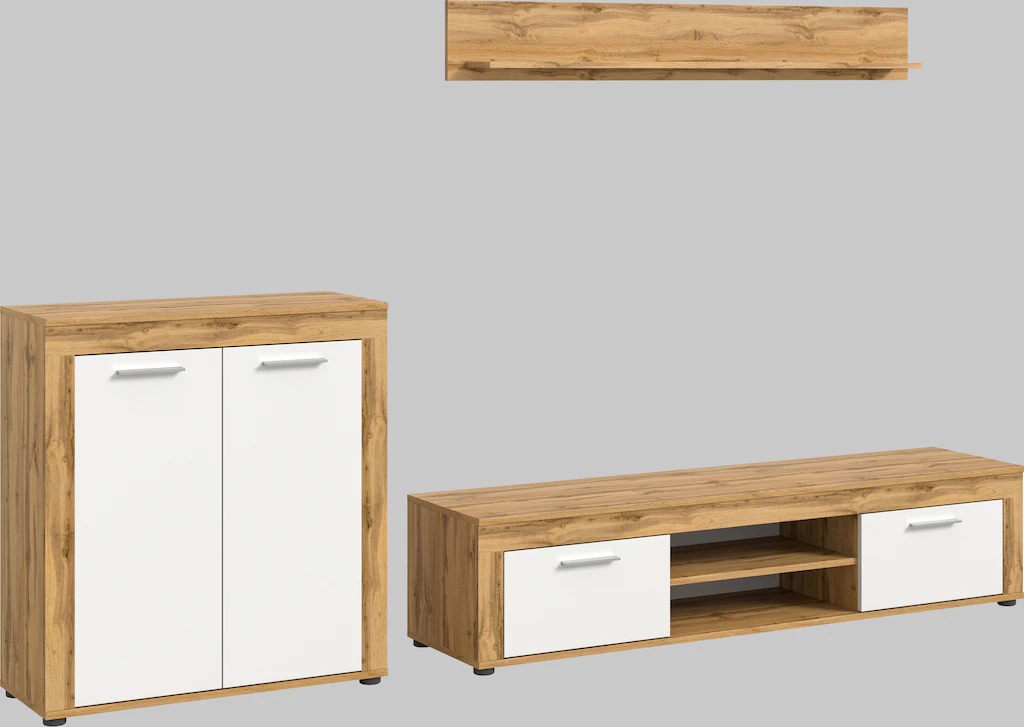 INOSIGN Wohnzimmer-Set "Aosta, Breite 255cm, bestehend aus Highboard, Lowbo günstig online kaufen