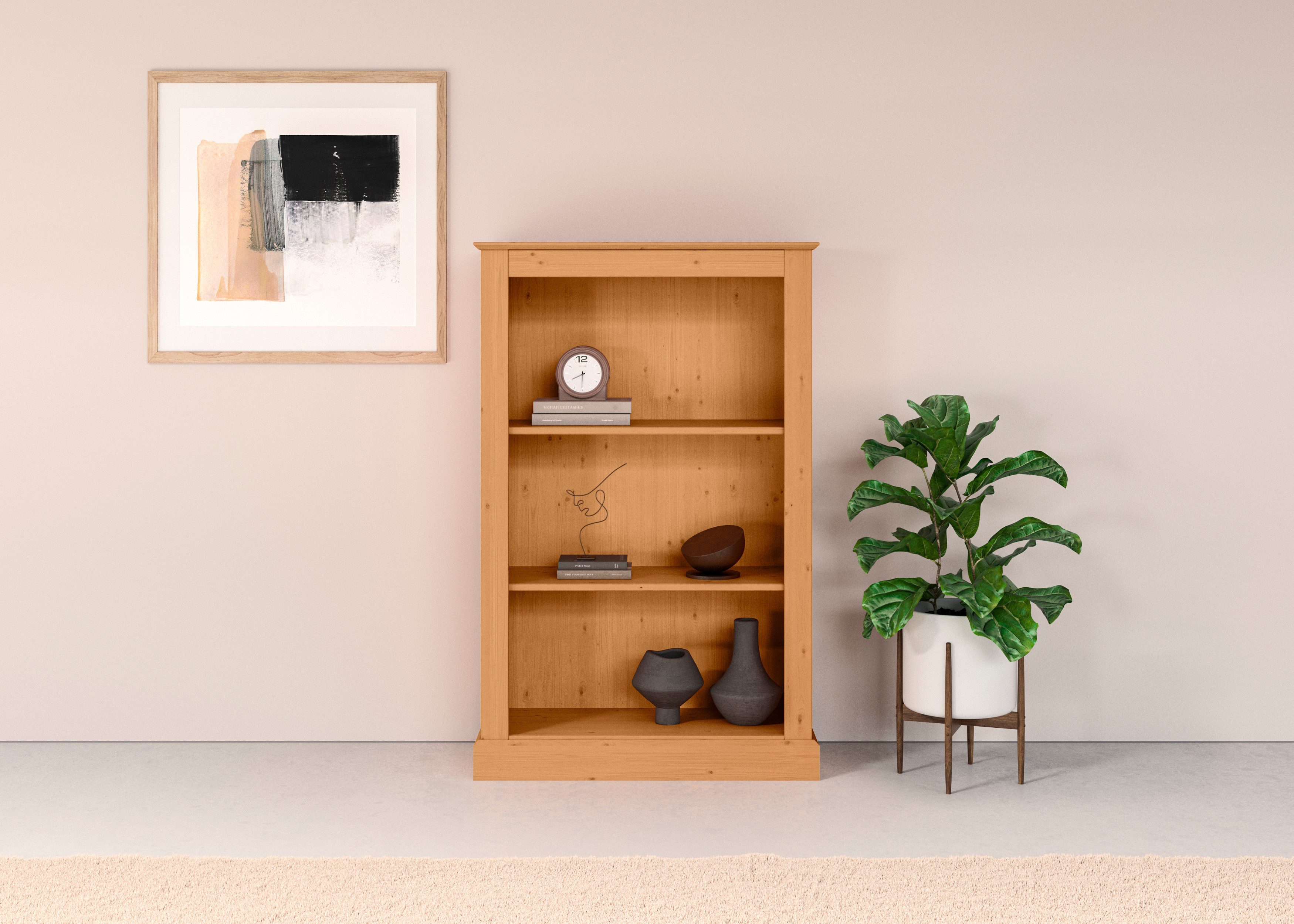 Home affaire Bücherregal "Liotta", Mit Sockel und 2 Regalböden günstig online kaufen