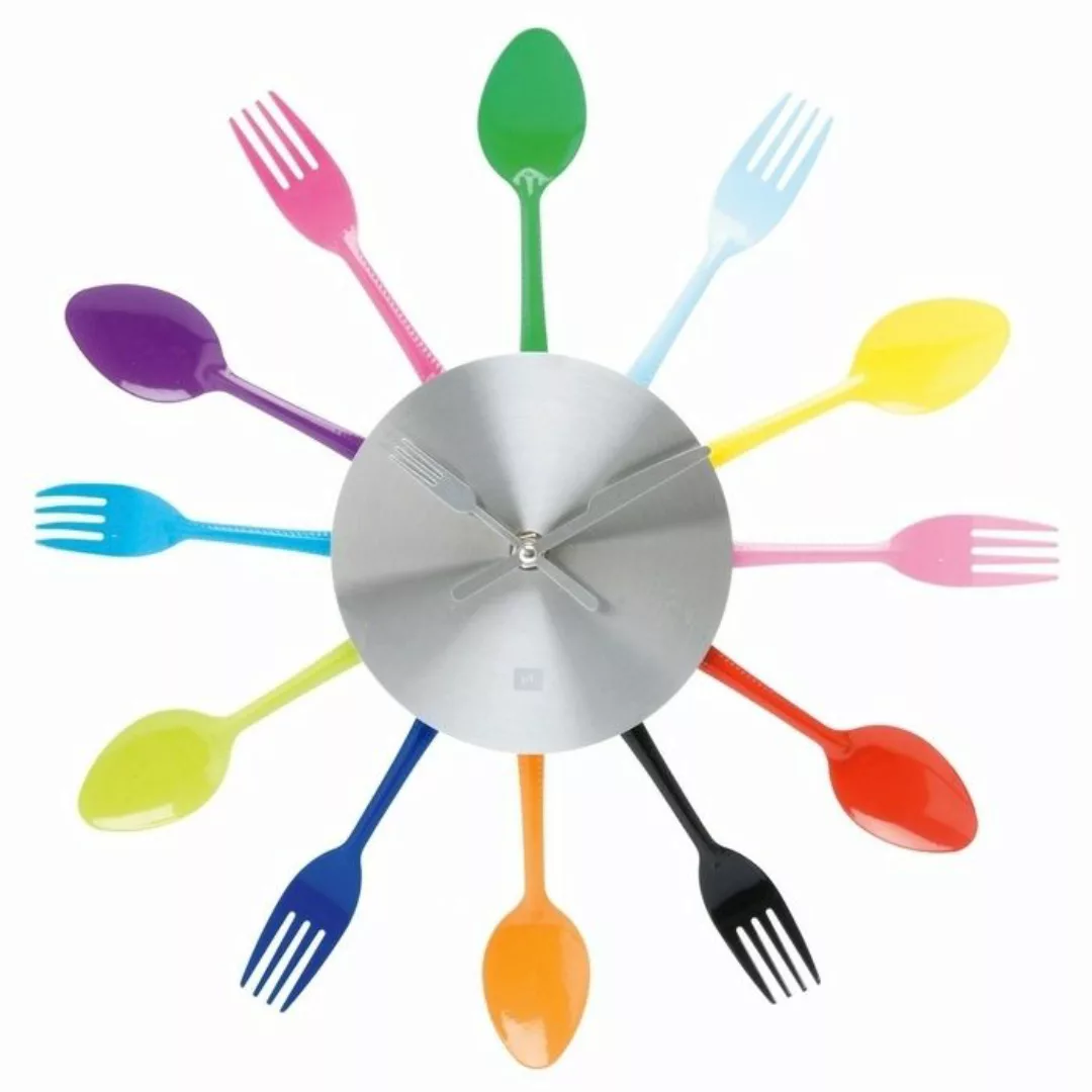 Wanduhr KITCHEN E?besteck Bunt 38cm günstig online kaufen