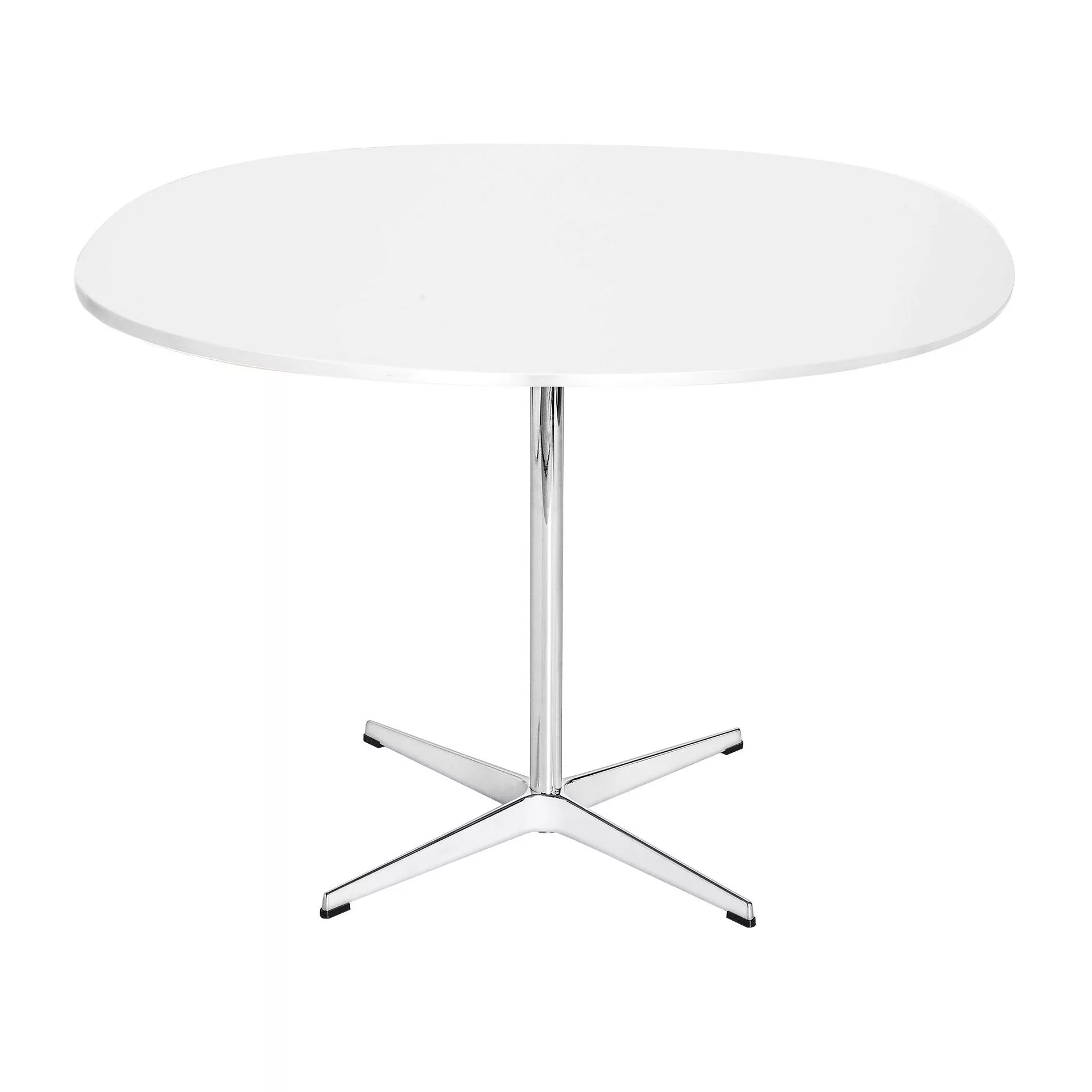 Fritz Hansen - A603 Tisch Super-Zirkular - weiß/Tischplatte Laminat mit Alu günstig online kaufen