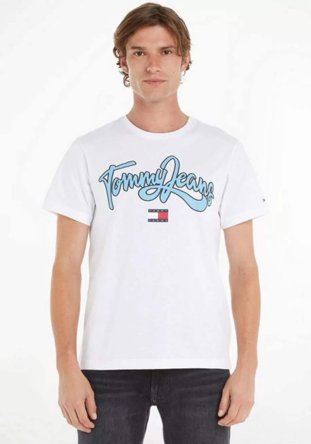 Tommy Jeans T-Shirt TJM REG COLLEGE POP TEXT TEE mit großem Logo-Frontmotiv günstig online kaufen