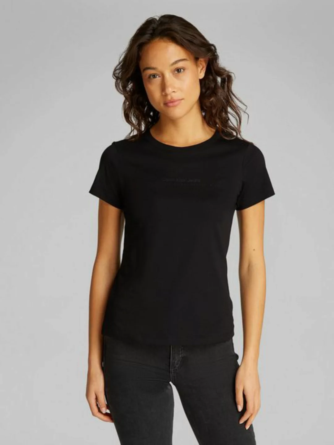 Calvin Klein Jeans Rundhalsshirt "INSTITUTIONAL GRAPHIC SLIM TEE", mit Logo günstig online kaufen