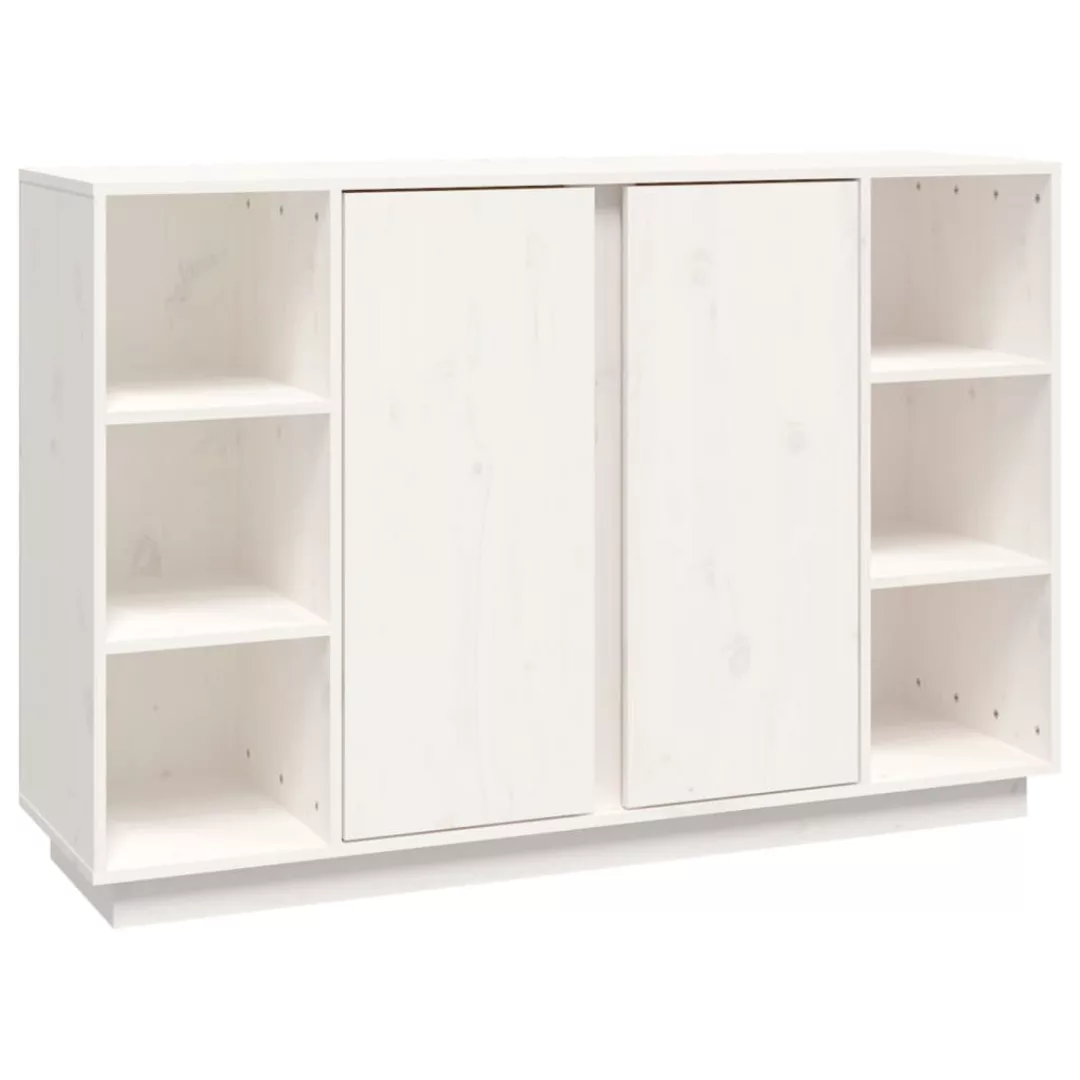 Vidaxl Sideboard Weiß 120x35x80 Cm Massivholz Kiefer günstig online kaufen