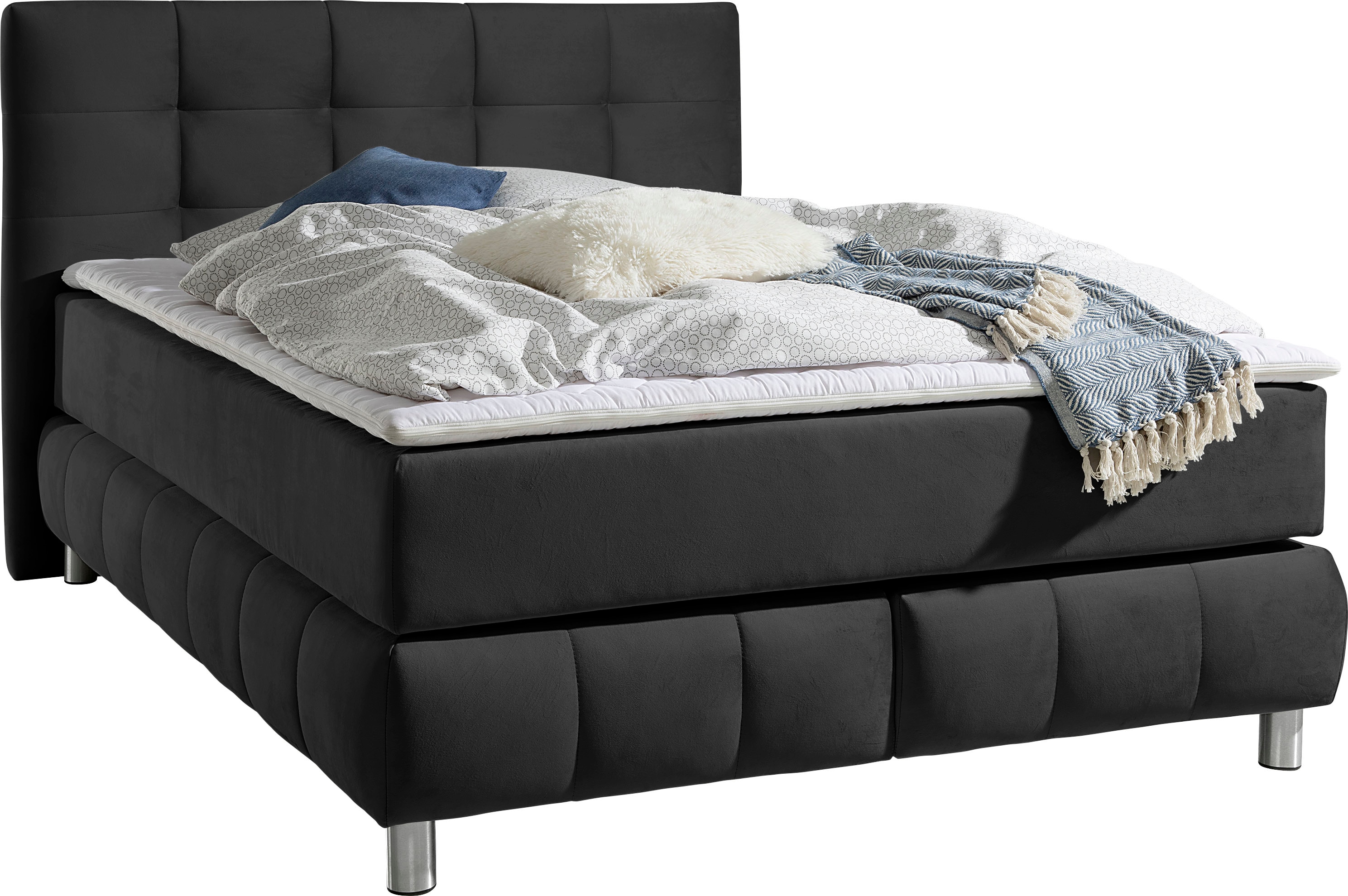 andas Boxspringbett "Salo", incl. Topper, 6 Breiten, 2 Härtegrade, TFK auch günstig online kaufen