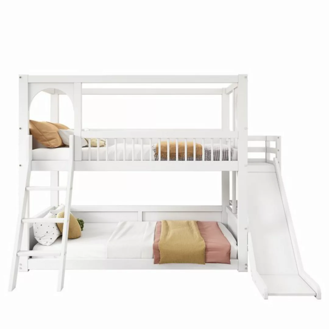 OKWISH Etagenbett Hochbett (Holzbett 90*200 mit Lattenrost, Kinder-Etagenbe günstig online kaufen