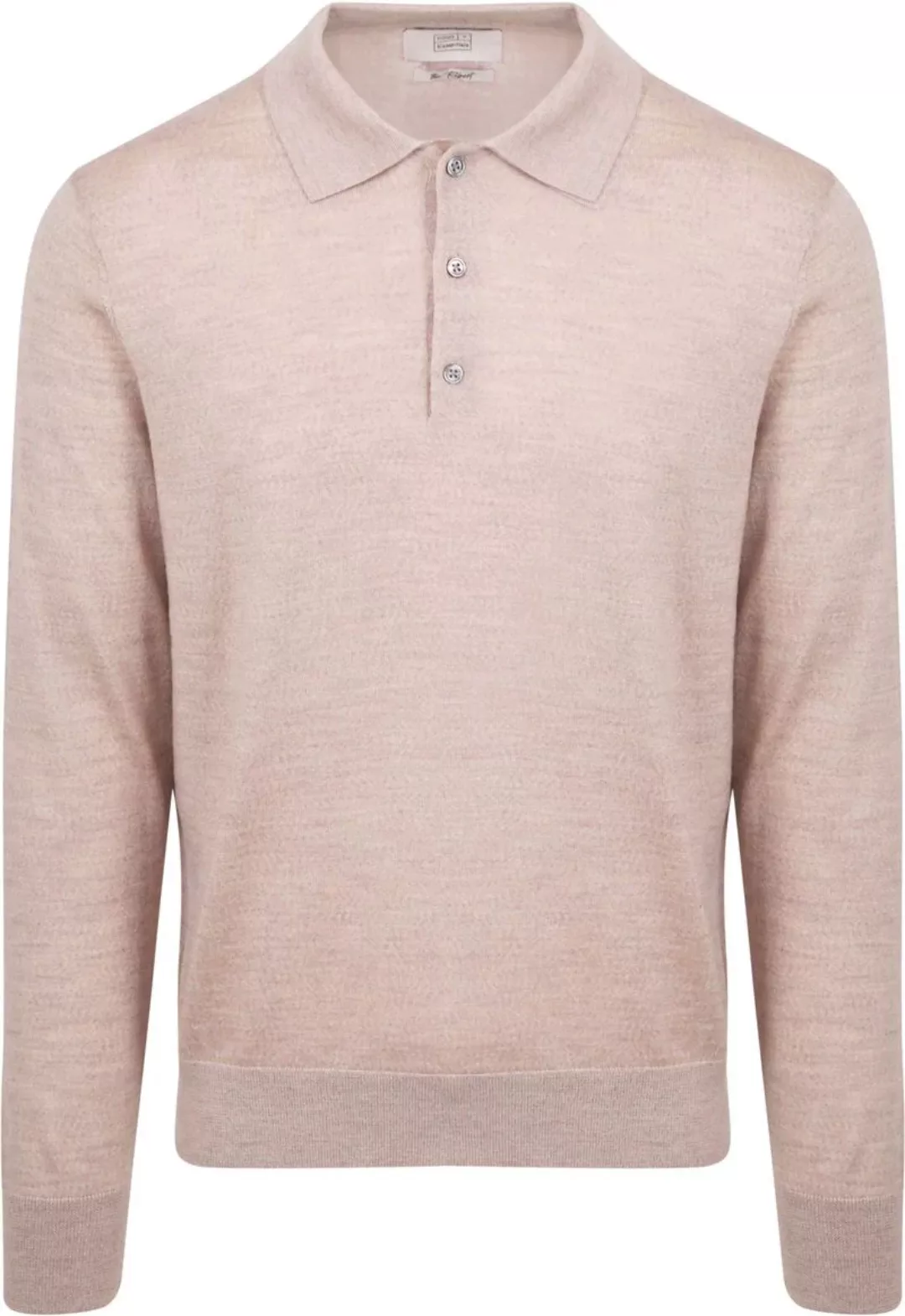 King Essentials The Robert Long Sleeve Poloshirt Merino Beige - Größe XXL günstig online kaufen