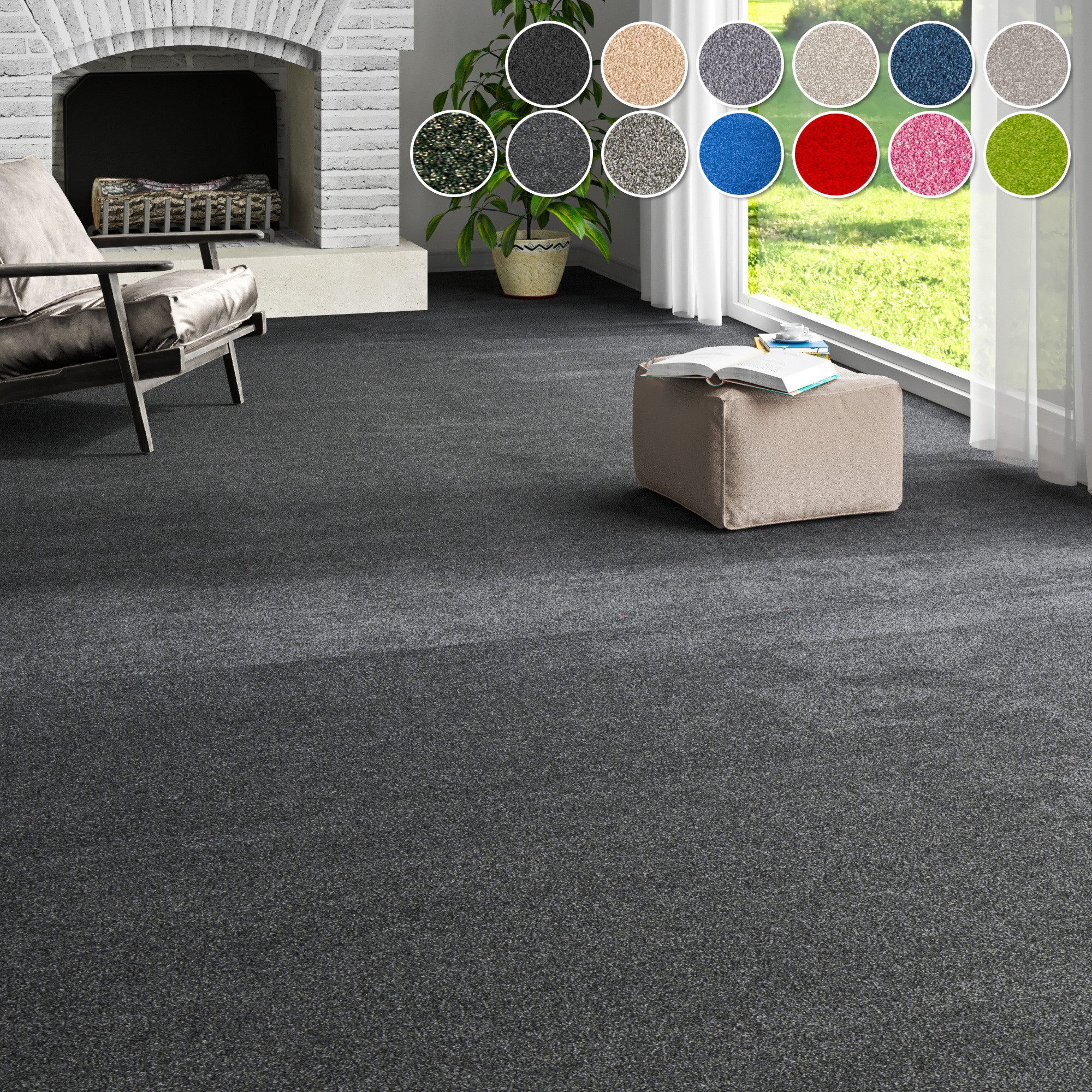 my home Teppichboden »Zephyra, Schlinge, Made in Netherlands«, rechteckig, günstig online kaufen