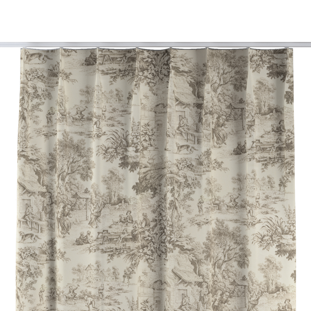 Vorhang mit flämischen 1-er Falten, ecru-beige, Avinon (144-53) günstig online kaufen
