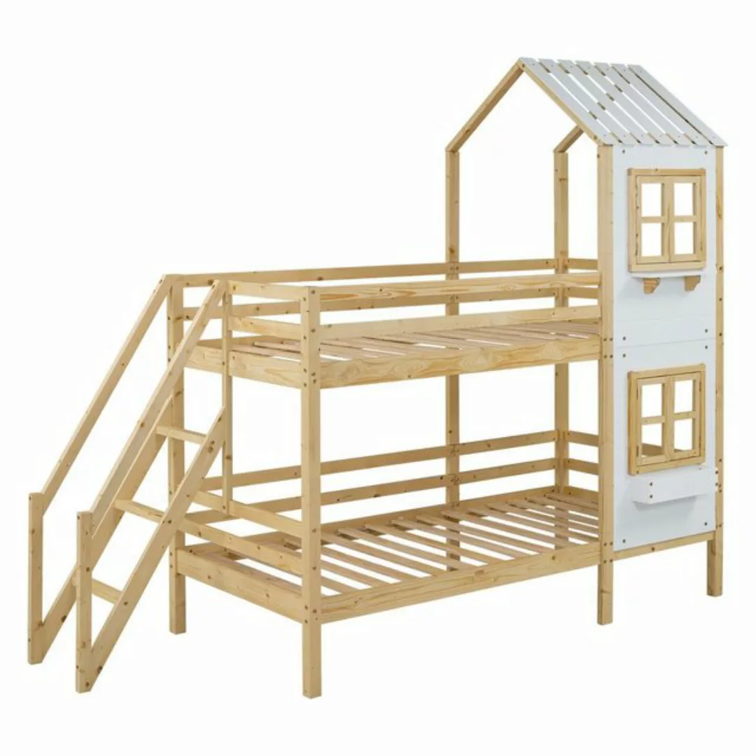 Gotagee Kinderbett Holz Etagenbett Hausbett Kinderbett mit Fallschutz und G günstig online kaufen