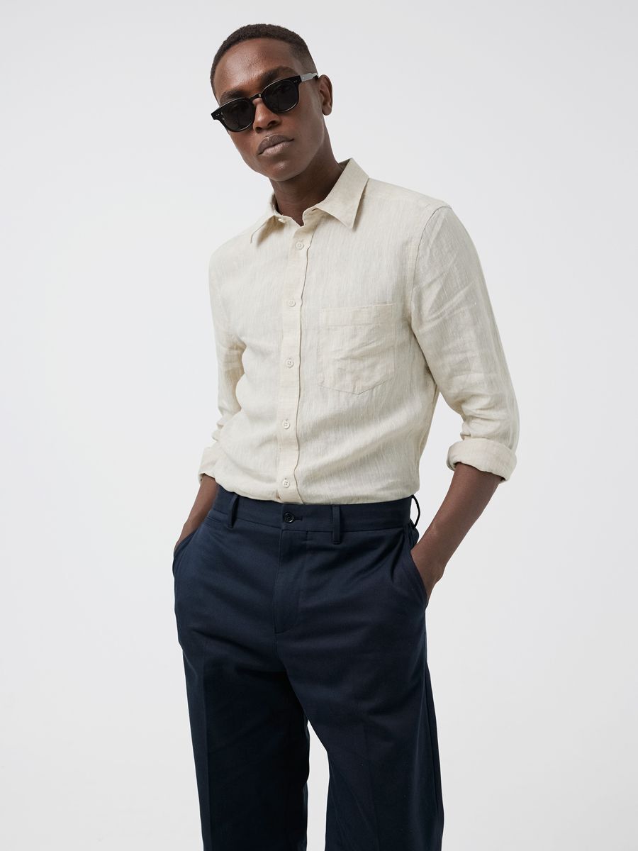 LINEN MELANGE SLIM FIT HEMD günstig online kaufen