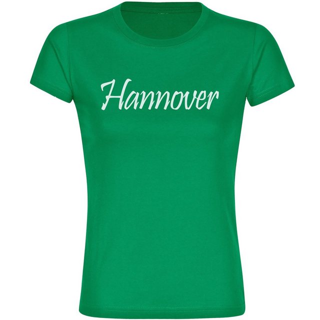 multifanshop T-Shirt Damen Hannover - Schriftzug - Frauen günstig online kaufen