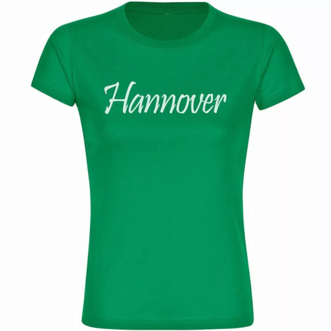 multifanshop T-Shirt Damen Hannover - Schriftzug - Frauen günstig online kaufen