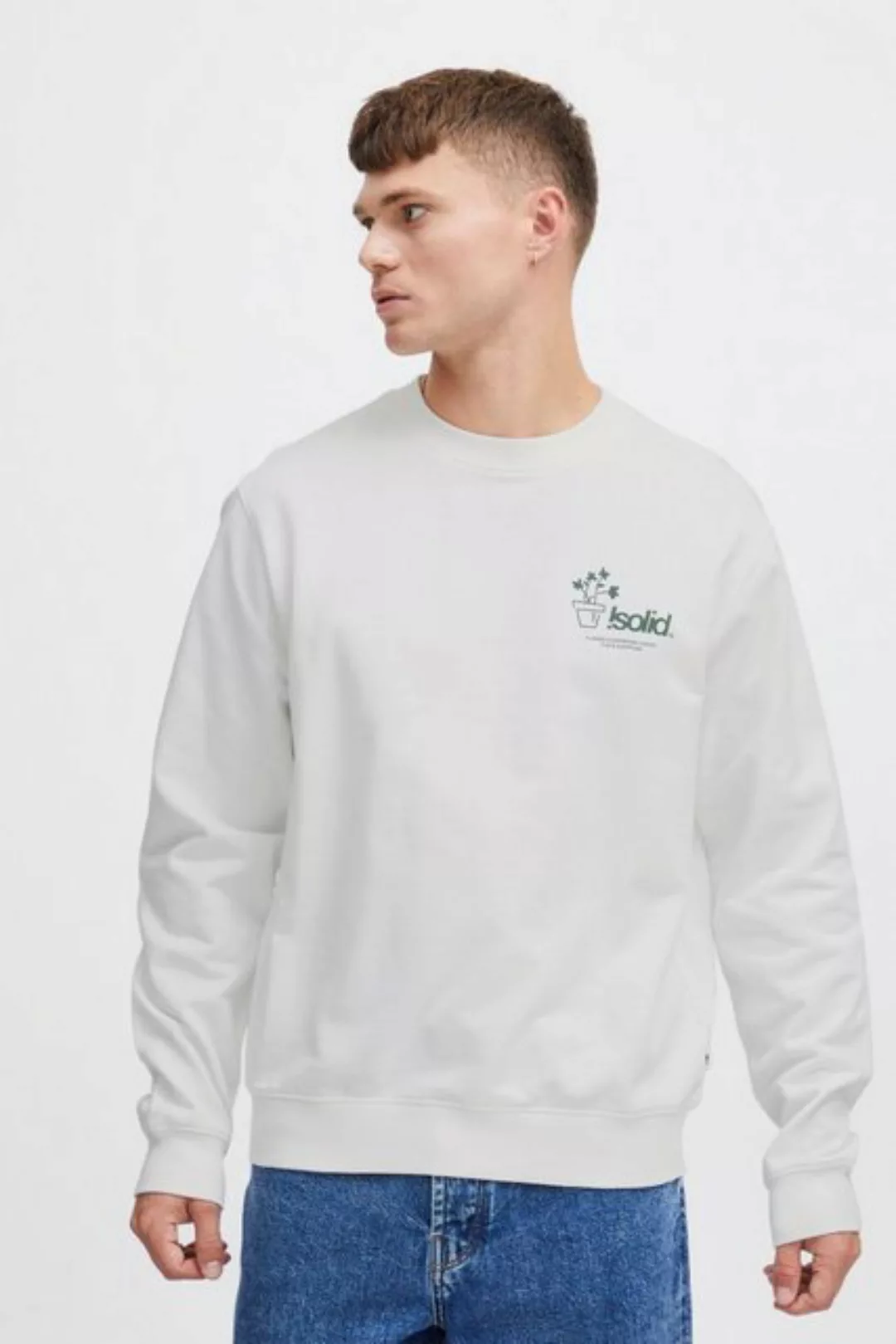 !Solid Sweatshirt SDImran lässiger Rundhalspullover mit Backprint günstig online kaufen