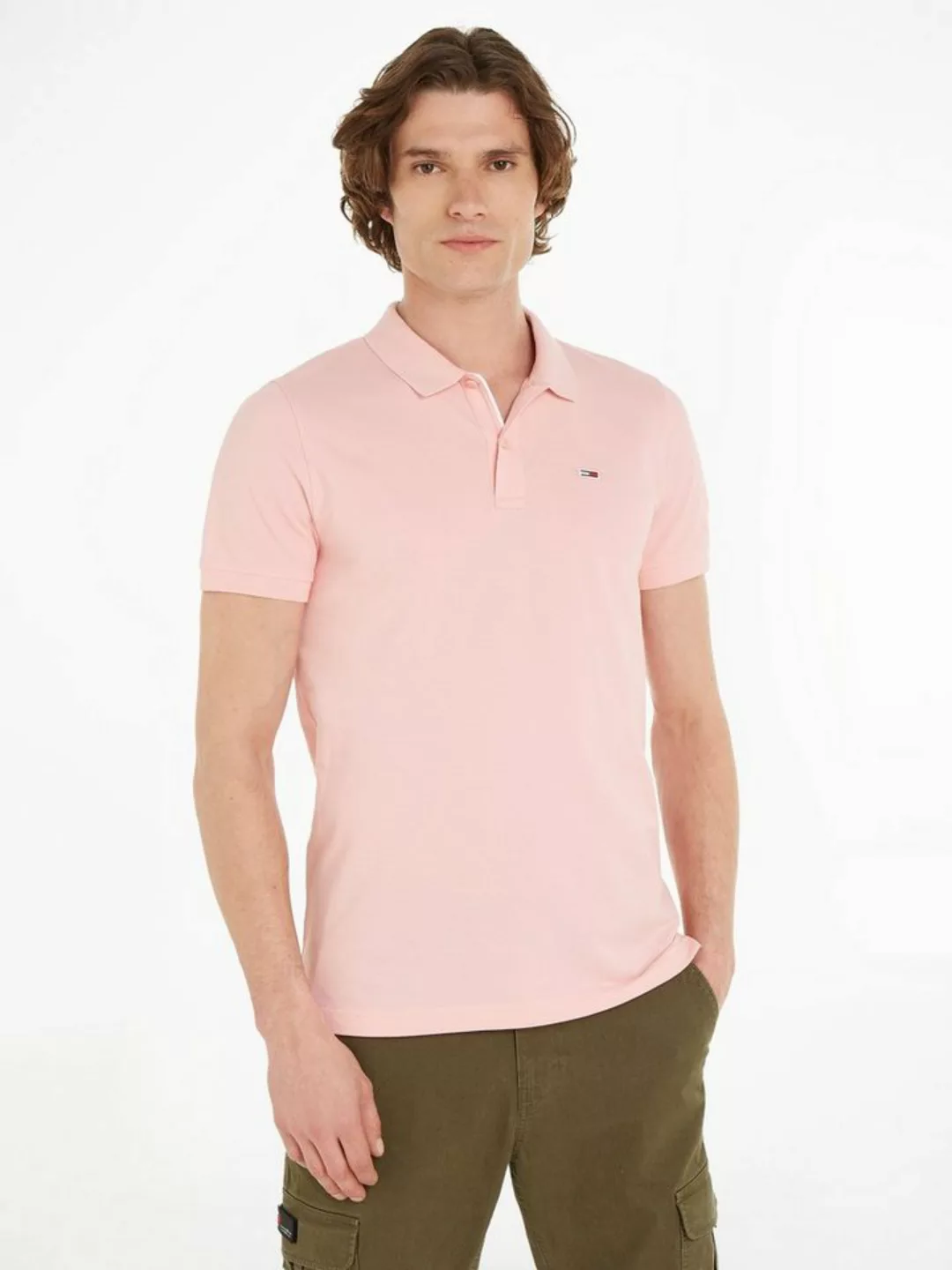 Tommy Jeans Poloshirt TJM SLIM PLACKET POLO Piqué mit Polokragen günstig online kaufen