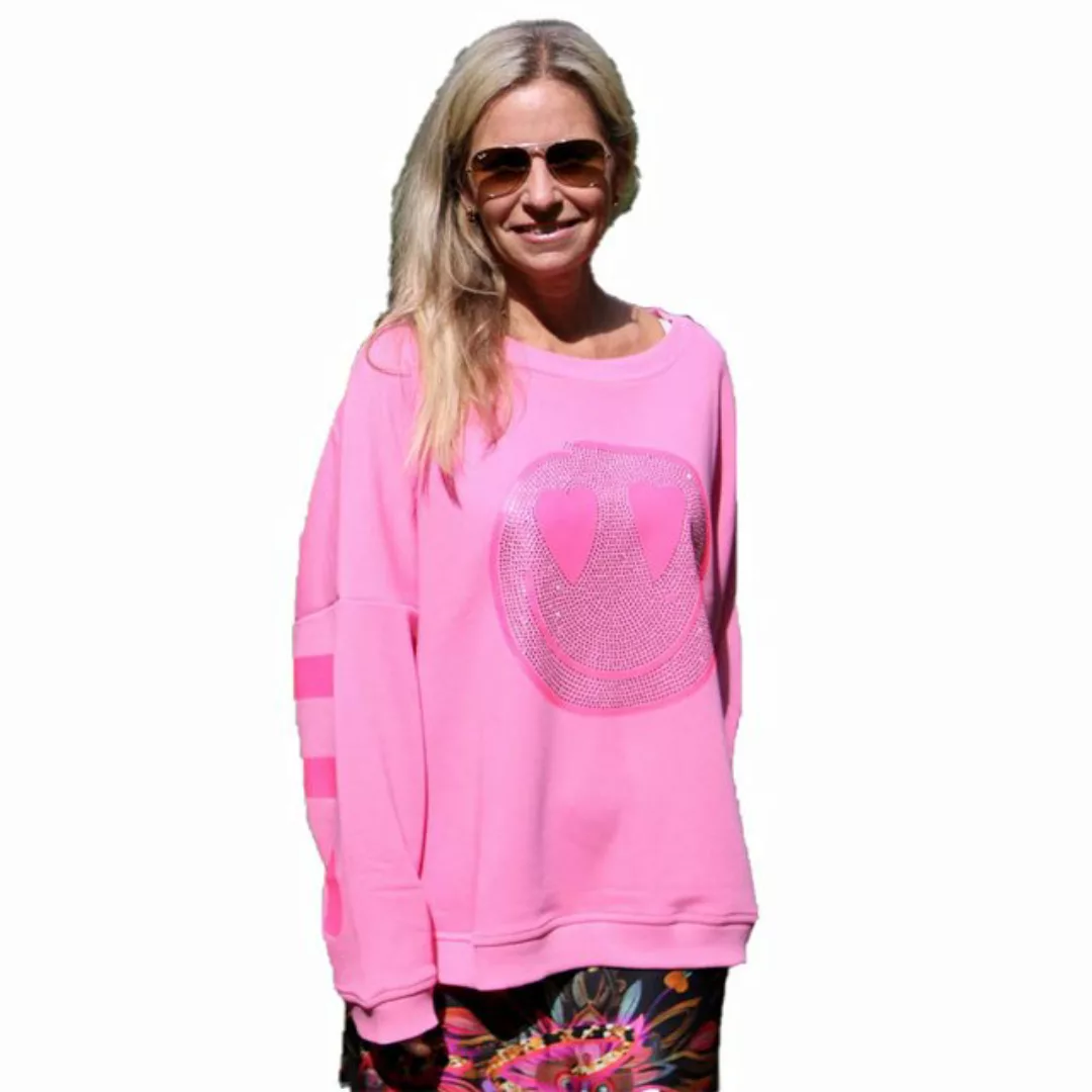 Miss Goodlife Sweater Miss Goodlife Sweatshirt Famous, Heartface Strass, MG günstig online kaufen