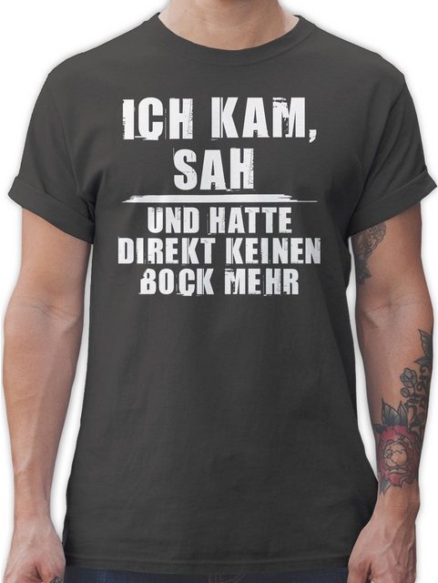 Shirtracer T-Shirt Ich kam sah keinen Bock mehr Sprüche Statement mit Spruc günstig online kaufen