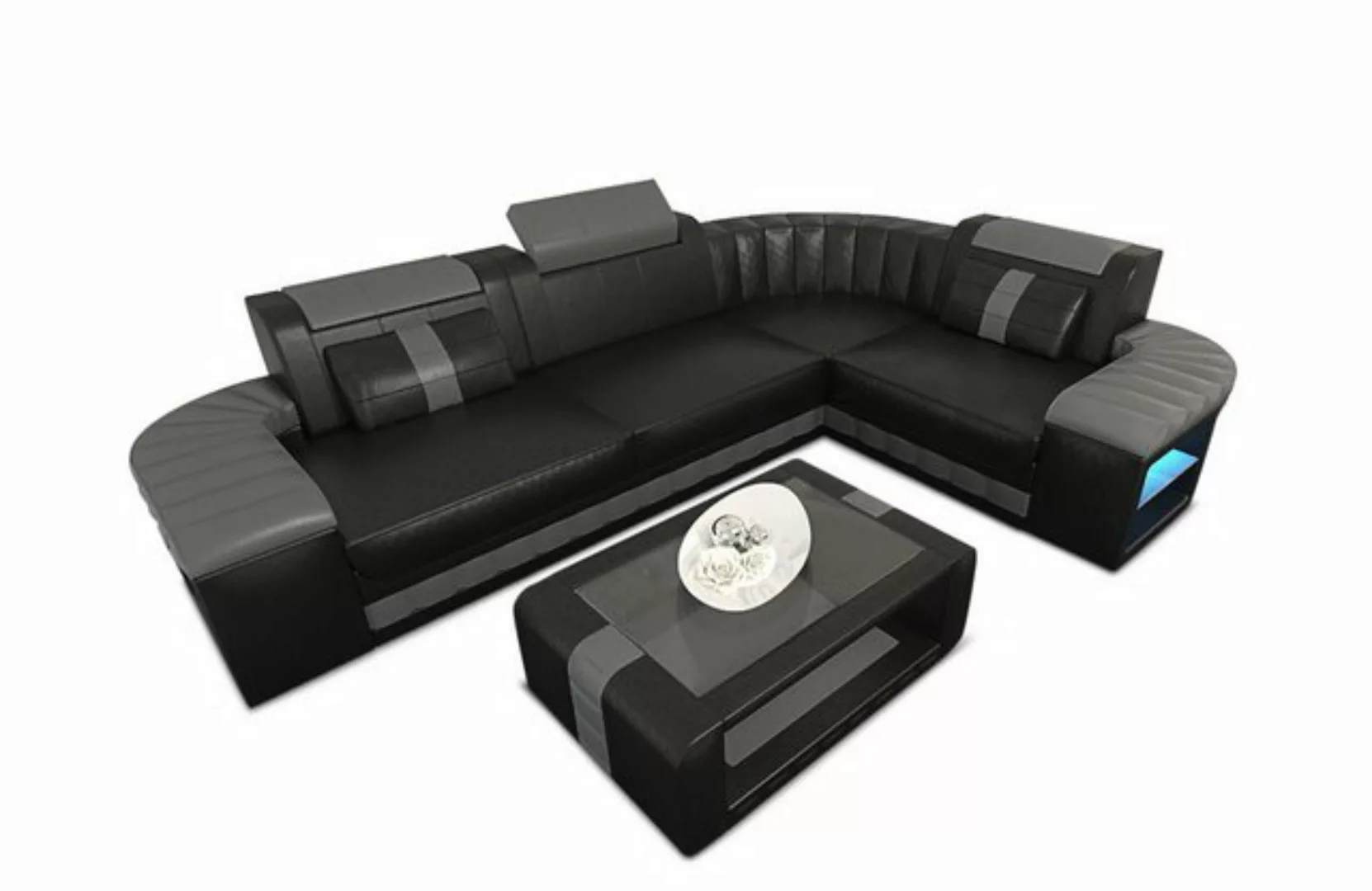 Sofa Dreams Ecksofa Ledercouch Ledersofa Bergamo L Form Leder Sofa, Couch, günstig online kaufen