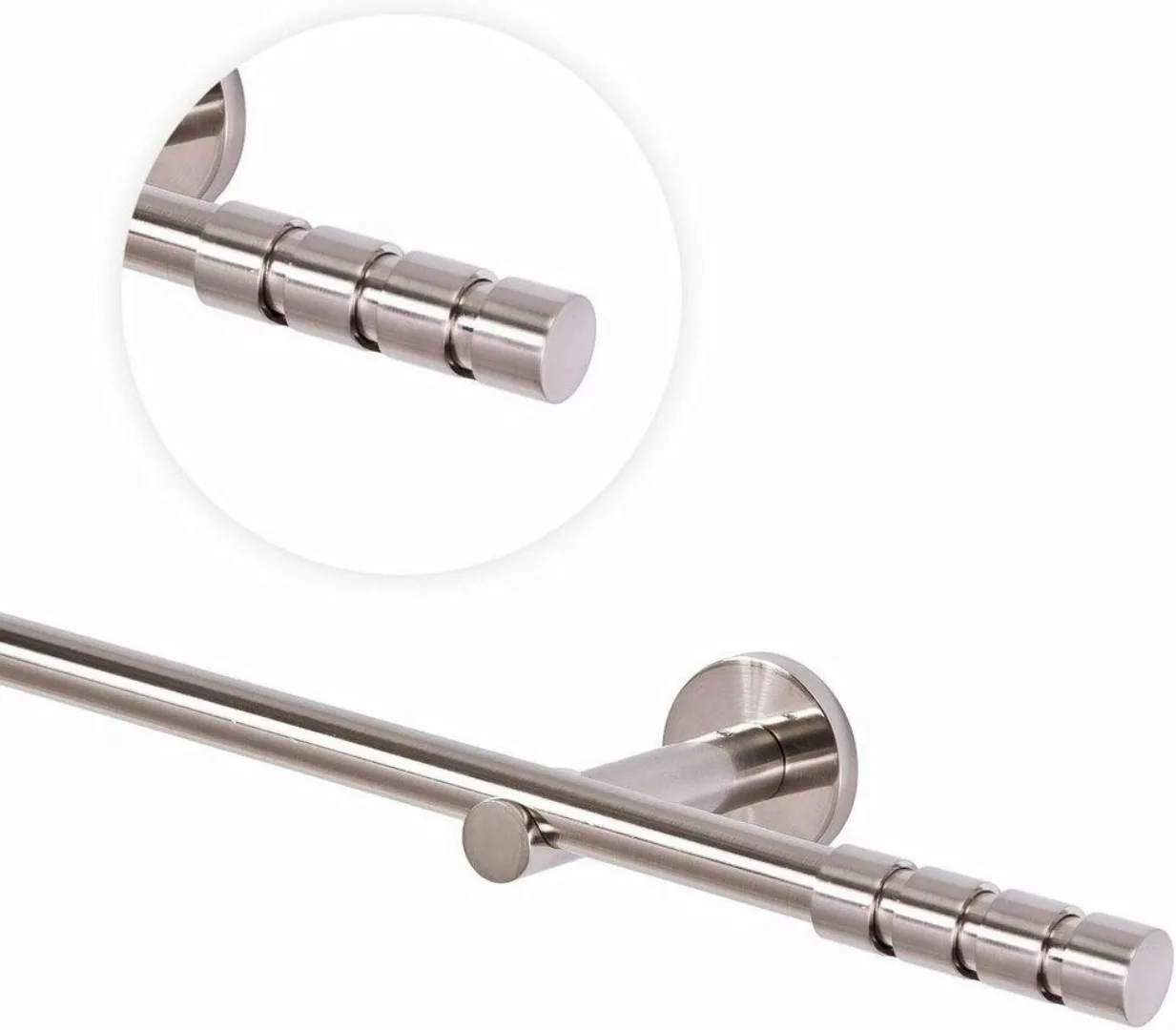 MDEKOR Gardinenstange Vorhangstange 16mm, 1-läufig, Wandmontage, günstig online kaufen