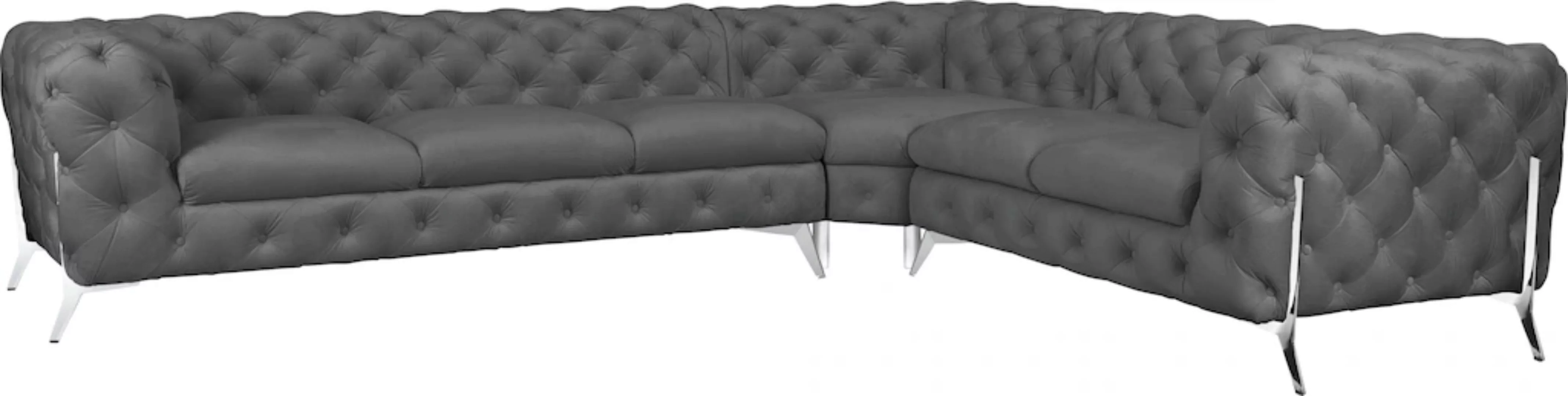 Leonique Chesterfield-Sofa "Amaury L-Form", großes Ecksofa, Chesterfield-Op günstig online kaufen