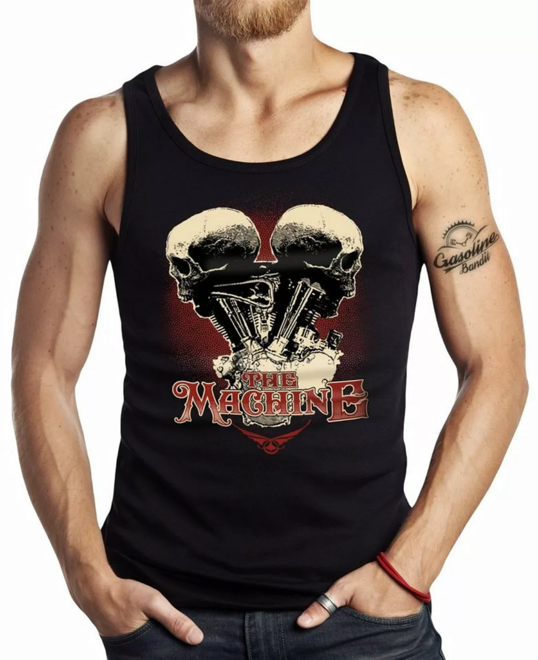 GASOLINE BANDIT® Tanktop Muskel-Shirt für Biker: The Machine günstig online kaufen