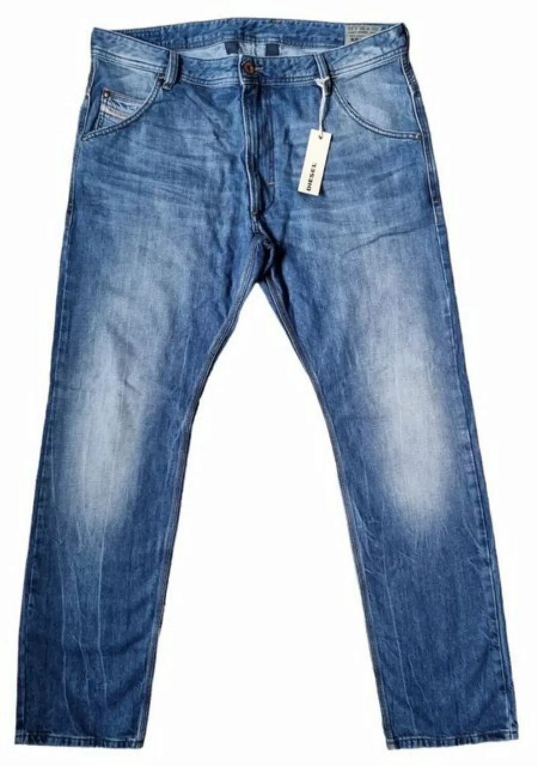 Diesel Gerade Jeans Krooley 1RBRT (Blau, Used Look) 100% Baumwolle, Regular günstig online kaufen