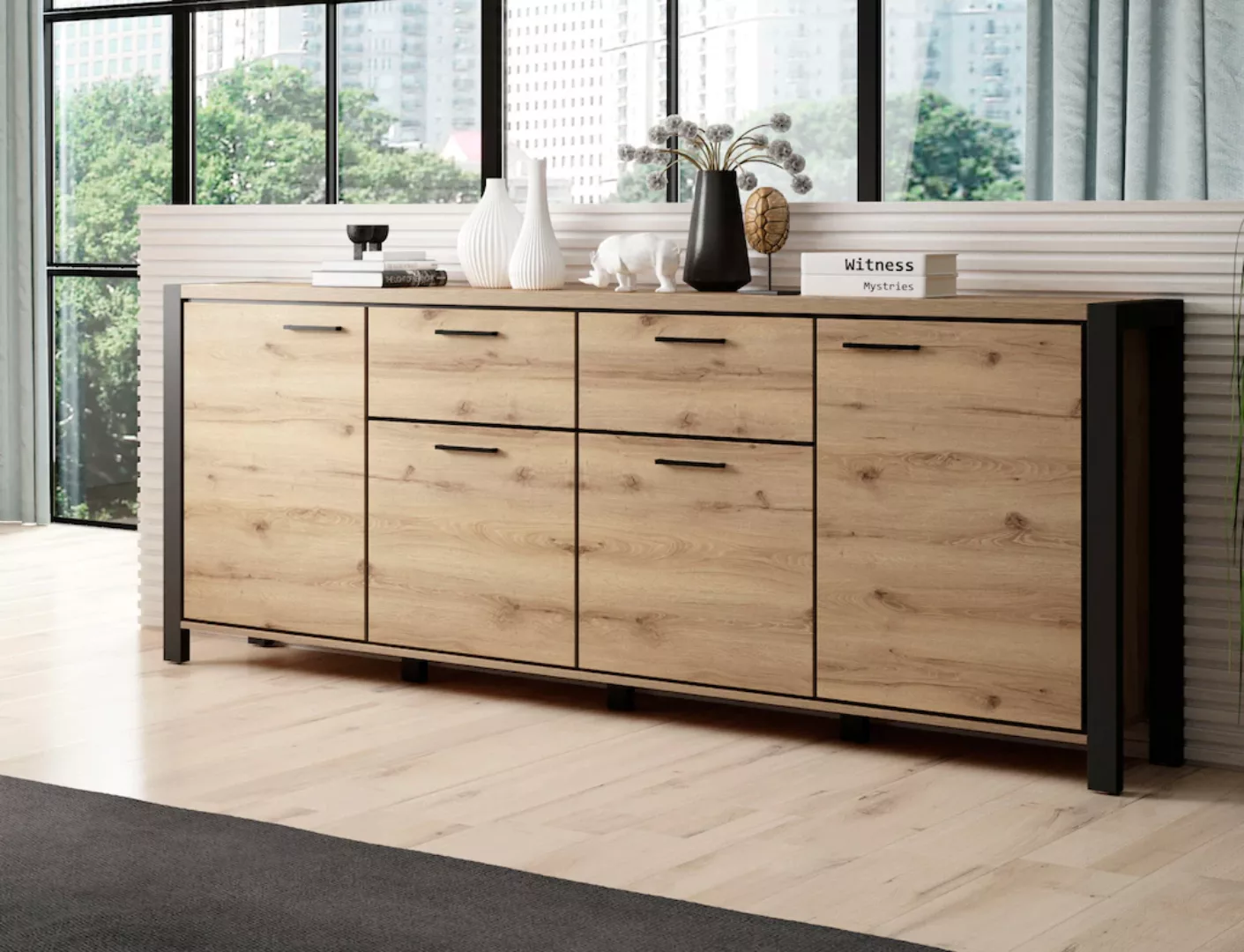 Home affaire Sideboard "Aktiv", Breite 213 cm günstig online kaufen