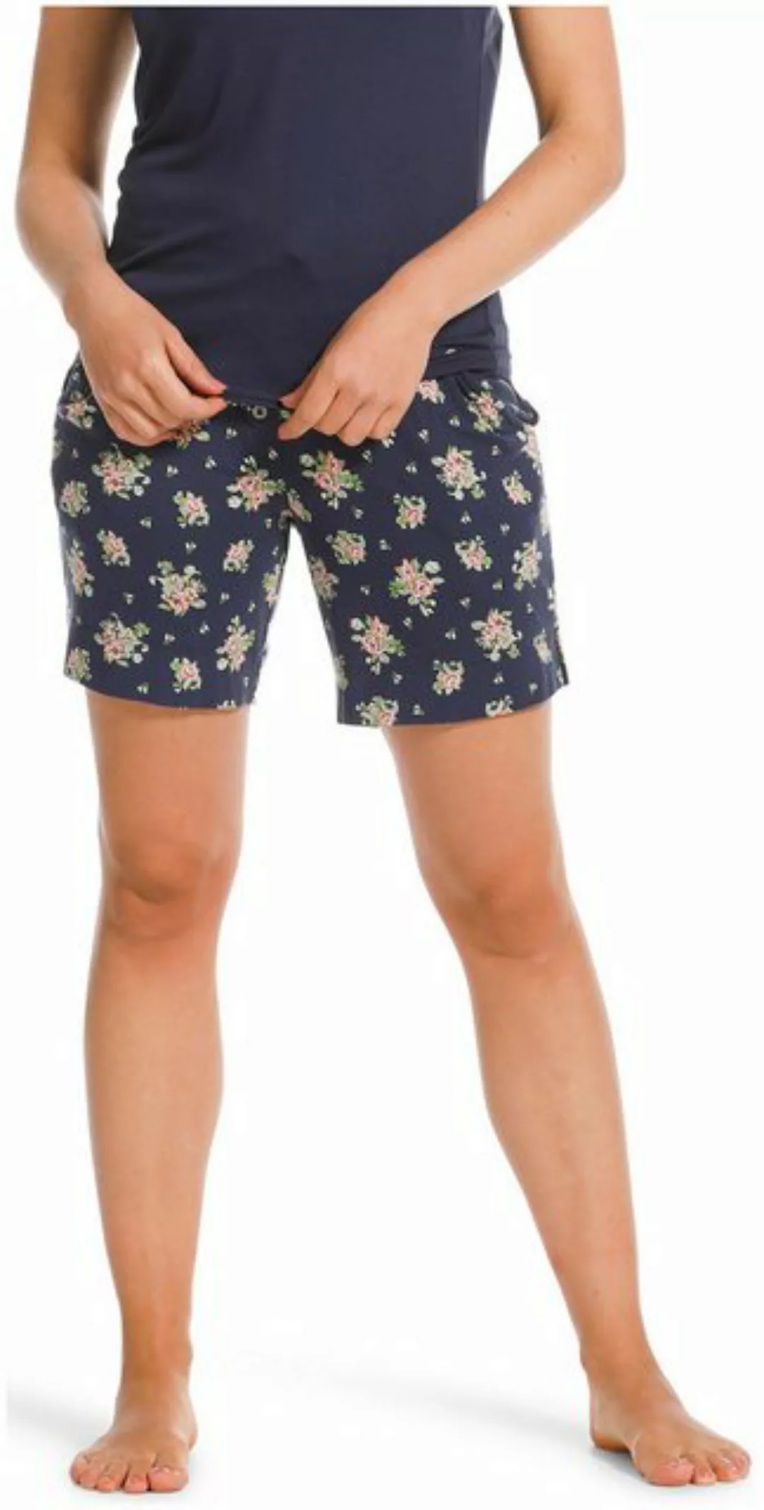 Pastunette Pyjamashorts Damen Pyjamashorts mit Blumen (1-tlg) Rosen allover günstig online kaufen