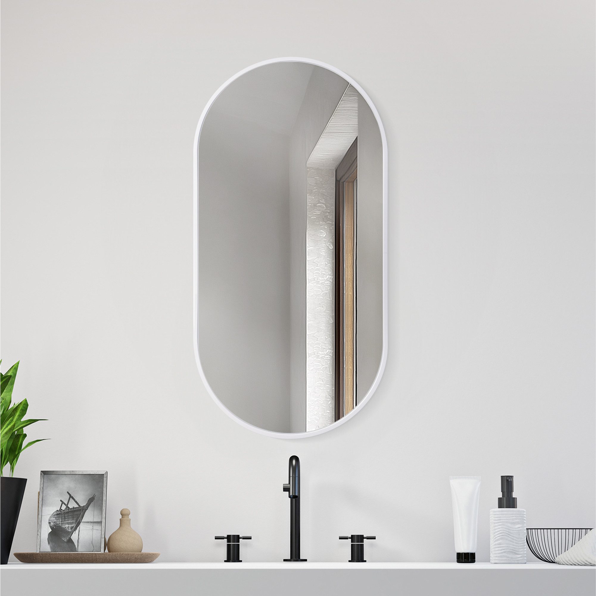 Navaris Wandspiegel Badezimmerspiegel Flur WC - günstig online kaufen