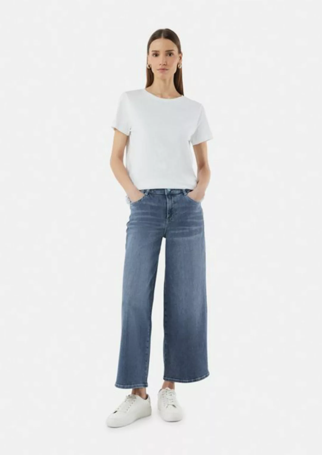 comma casual identity 7/8-Jeans Culotte aus Denim Waschung günstig online kaufen