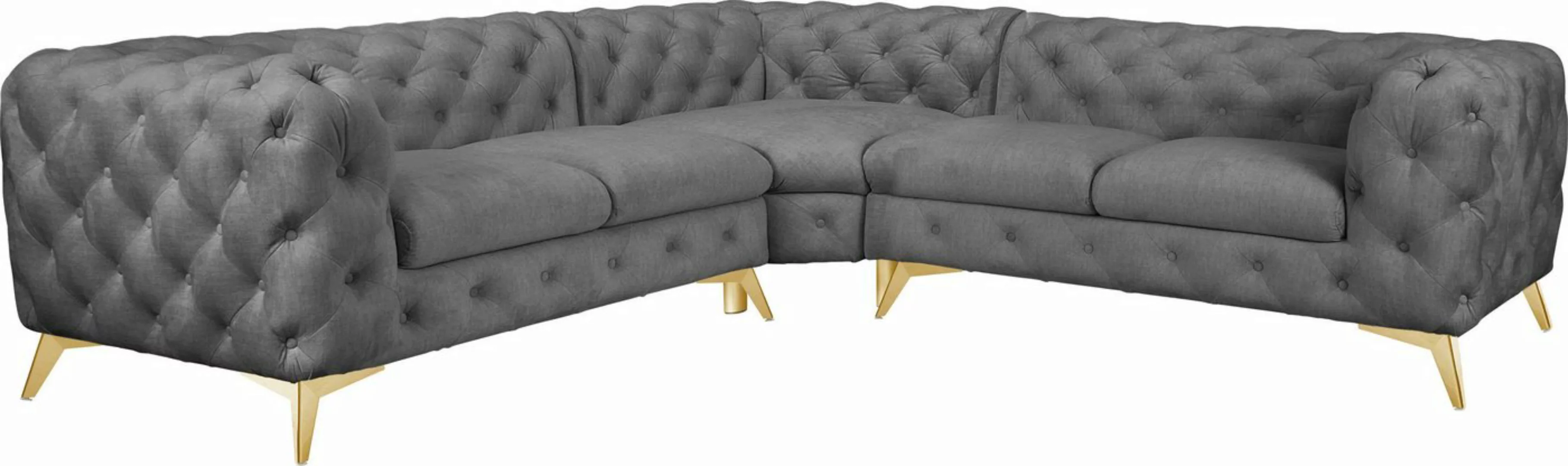 Leonique Chesterfield-Sofa "Glynis L-Form", aufwändige Knopfheftung, modern günstig online kaufen